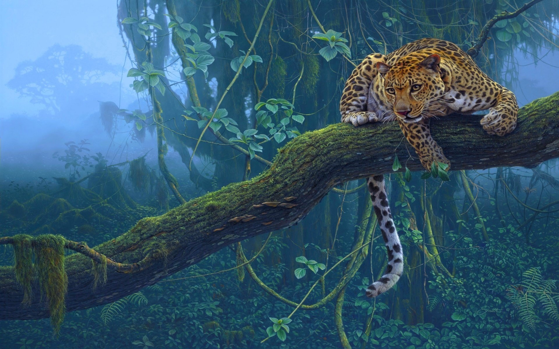 jaguar depredador árbol trópicos