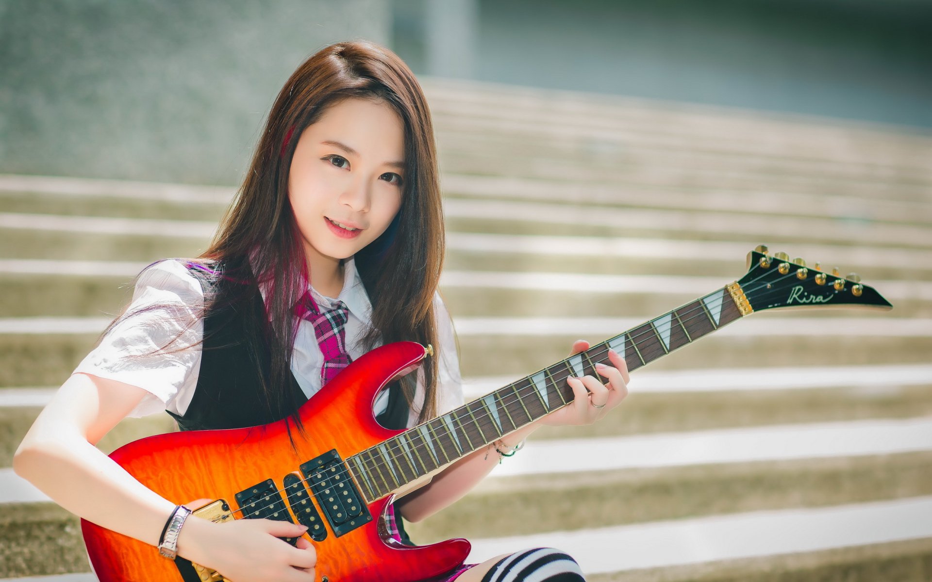 girl asian guitar