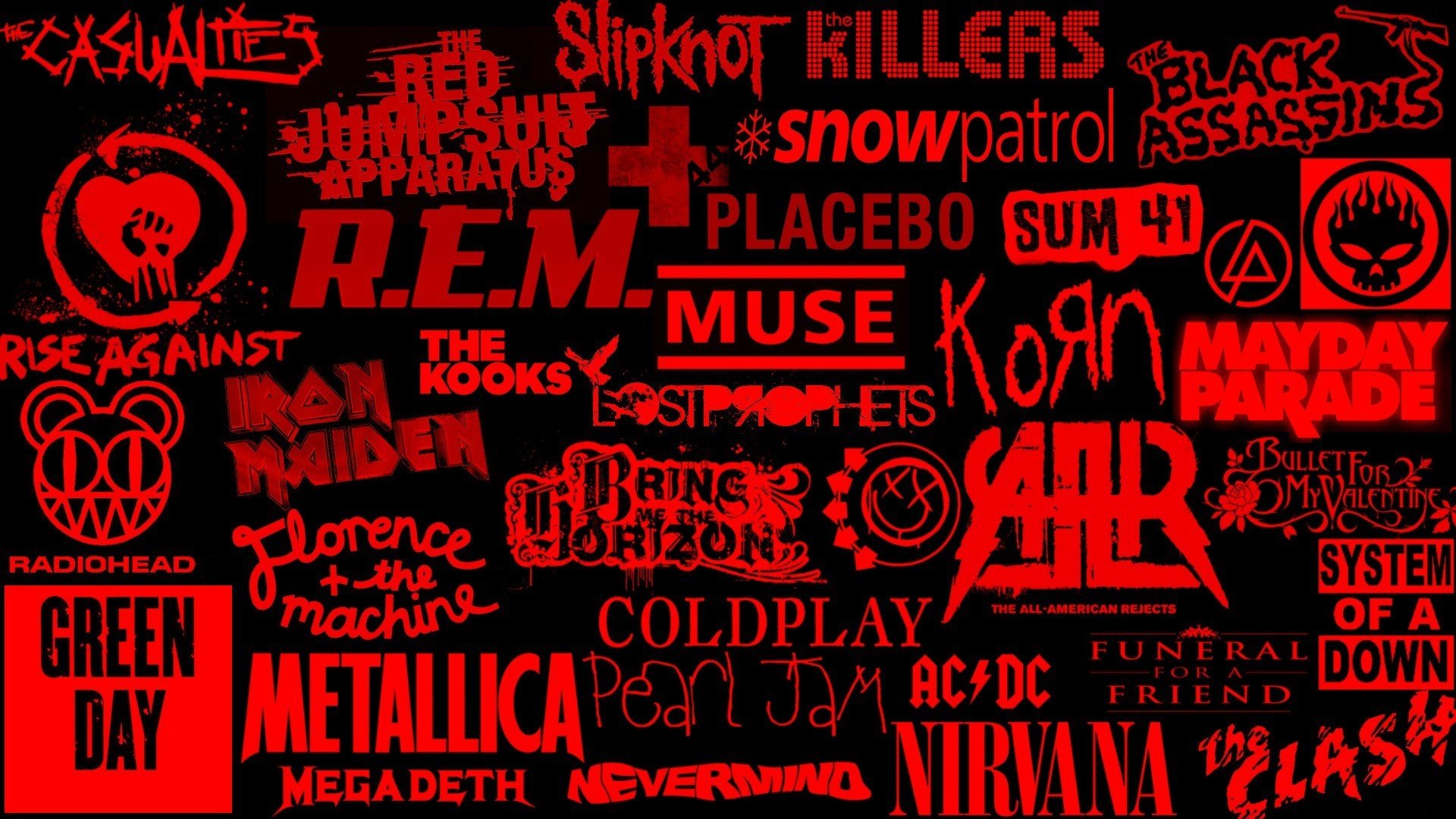 rock música rock logotipos bandas