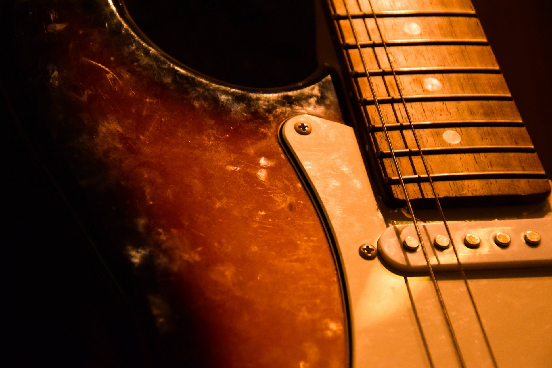 guitars close up background