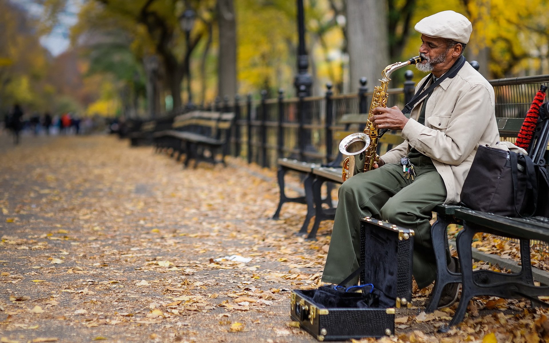 musician saxophone street music