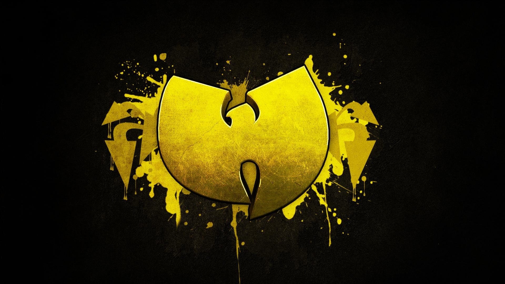 wu-tang clan jaune noir hardcore hip hop musique logo fond d écran