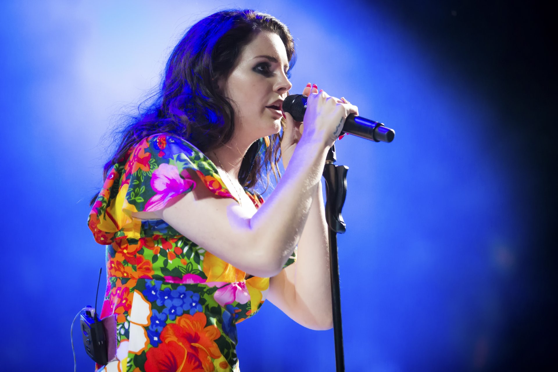 lana del rey coachella microphone singer