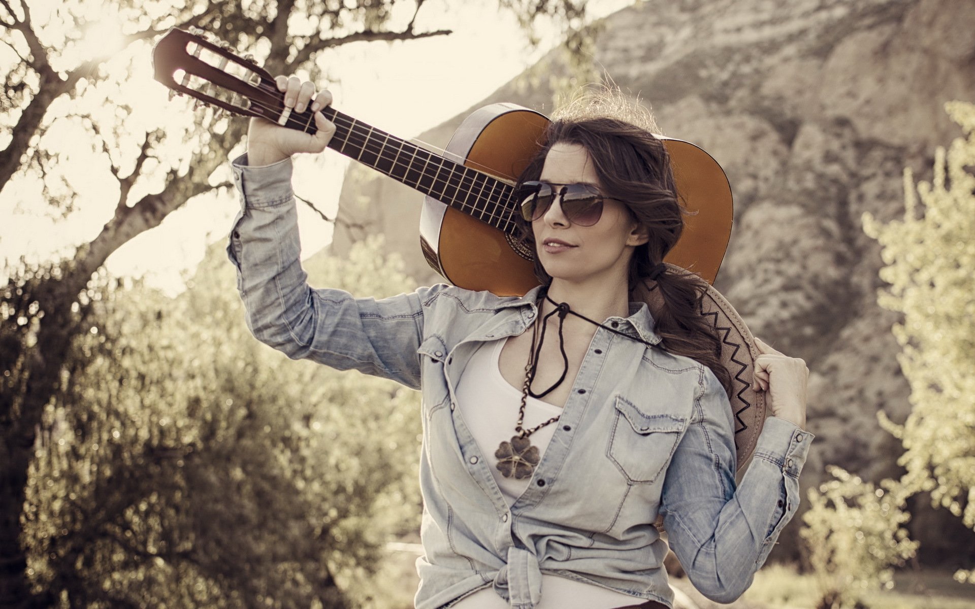 ragazza chitarra musica