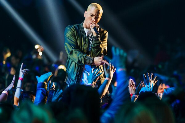 Konzert von Eminem, einem Hip-Hop-Künstler