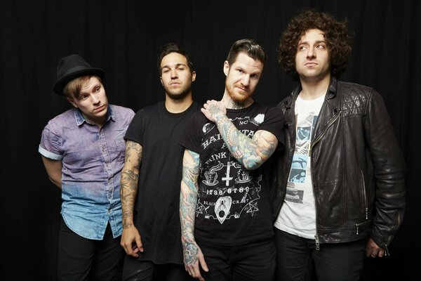 Wallpaper with the group fall out boy