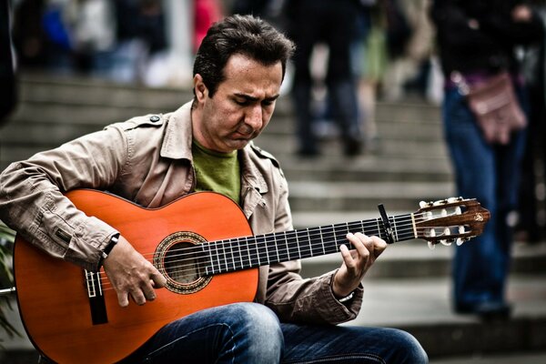 Street guitaristes homme cordes