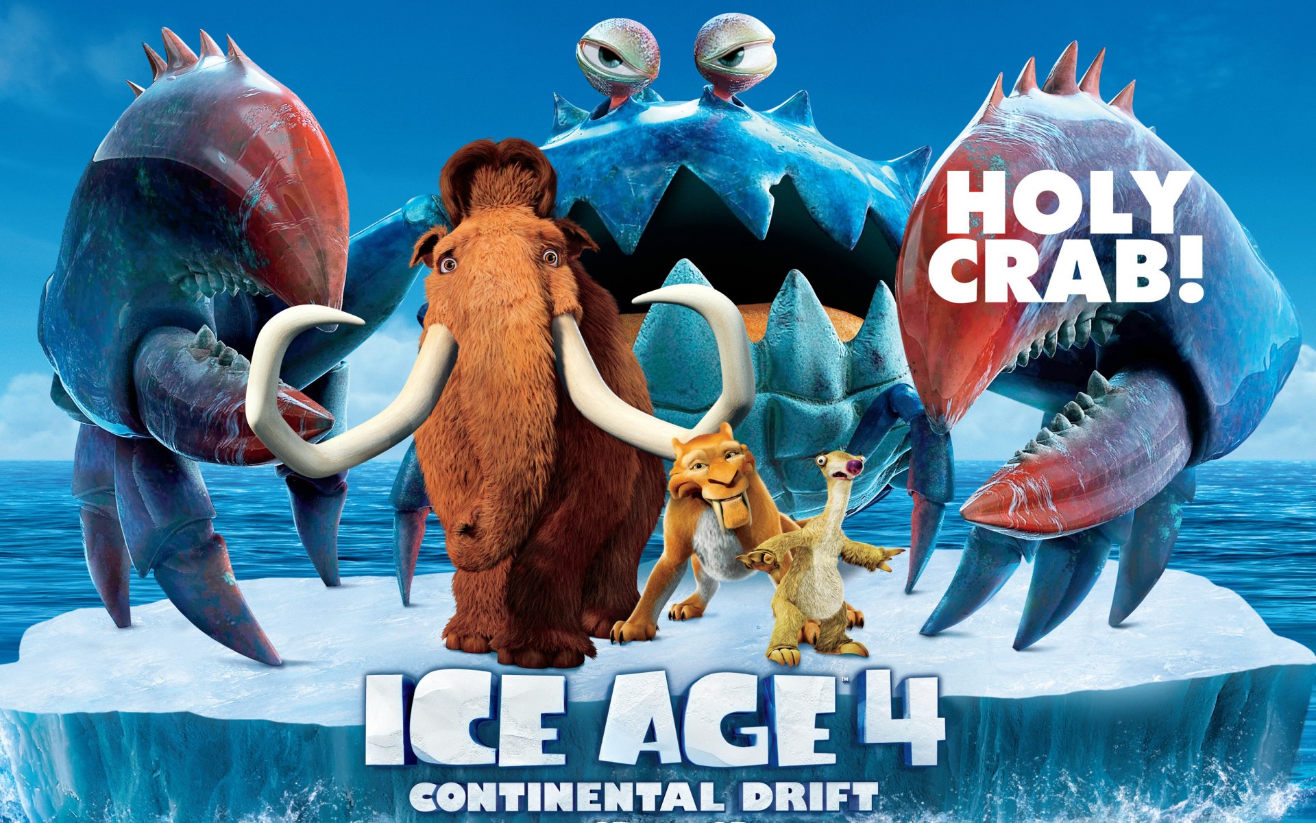 ice age 4 continental drift movie animated film manny diego sid pirates iceberg crab animation mammoth saber-toothed tiger sloth prehistoric animal