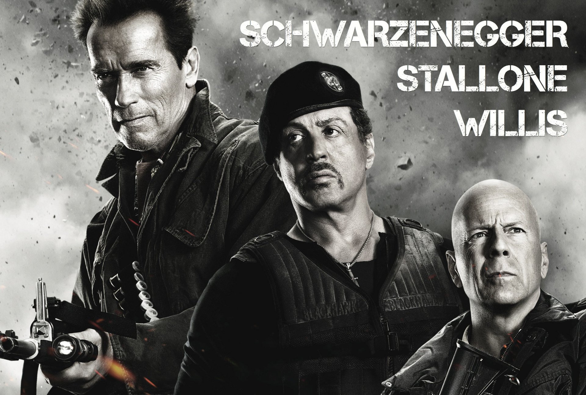 expendables 2 sylvester stallone barney ross bruce willis kirche arnold schwarzenegger rinne