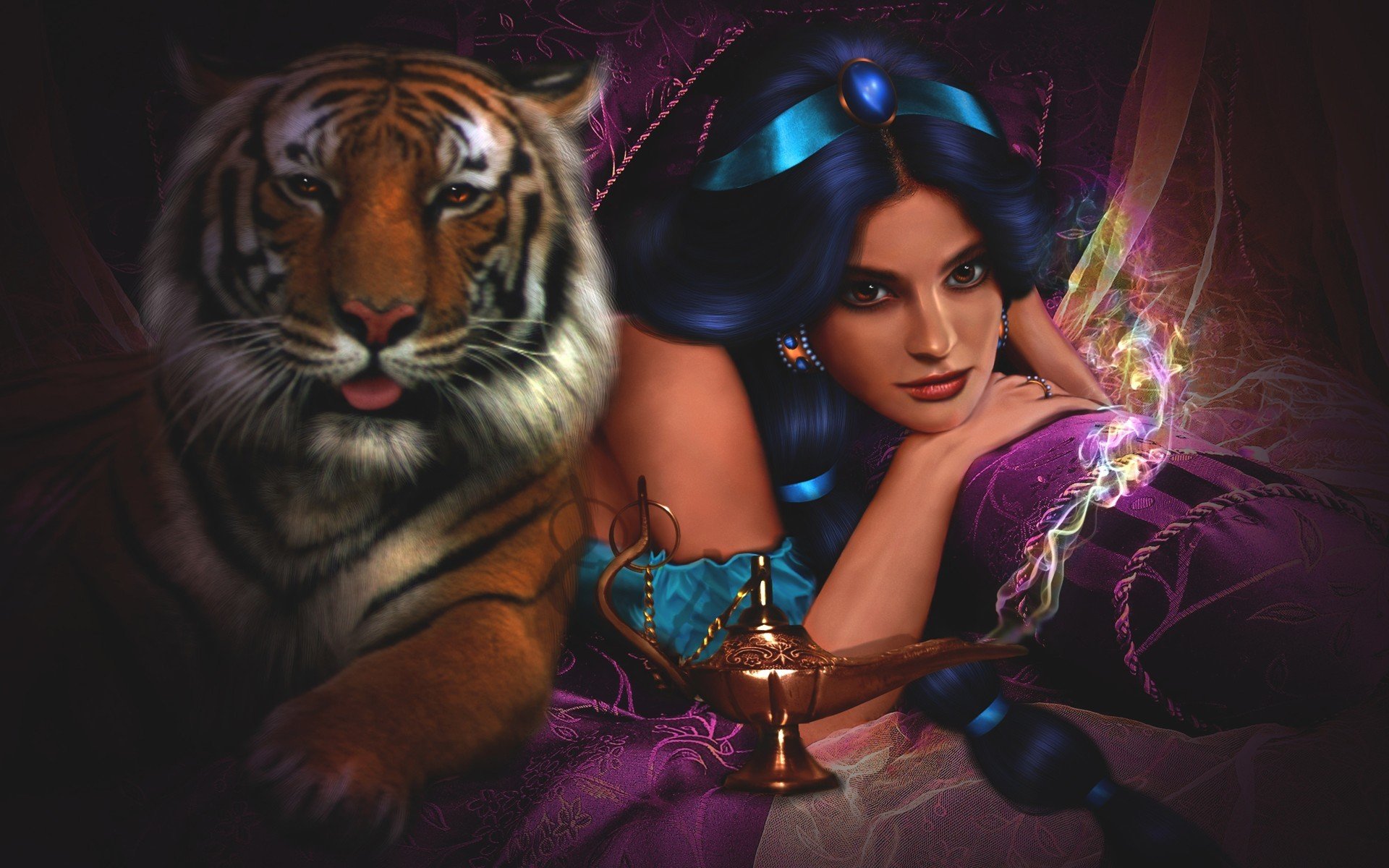 aladdin disney jasmine aladdin tigre cuento de hadas chica jazmín aladin disney anime