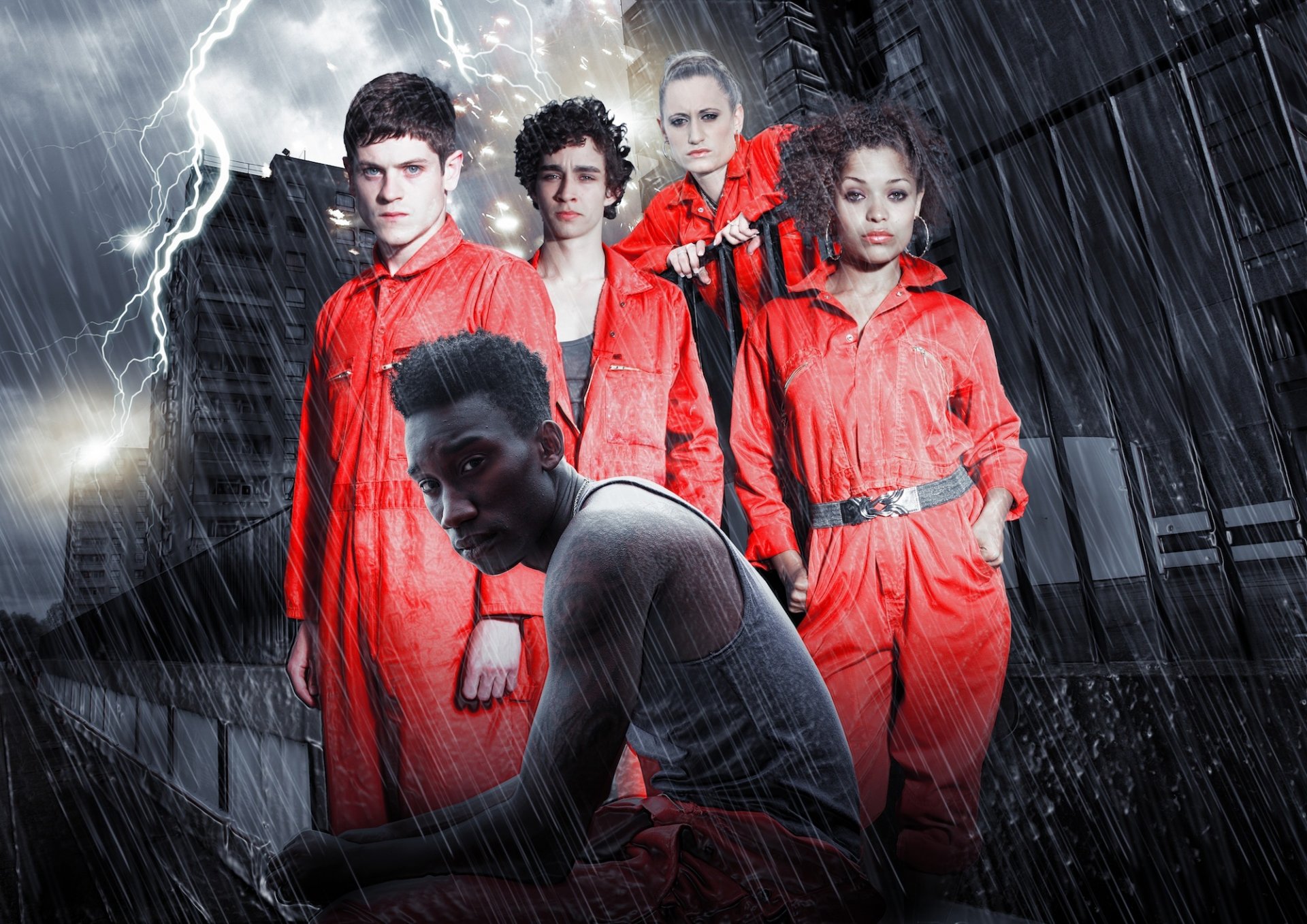 misfits feccia perdenti cattivi nathan stewart-jarrett nathan stewart-jarrett curtis donovan antonia thomas alisha bailey robert sheehan robert sheehan nathan young lauren soca lauren soca kelly bailey reon ivan reon simon bellamy serie tv