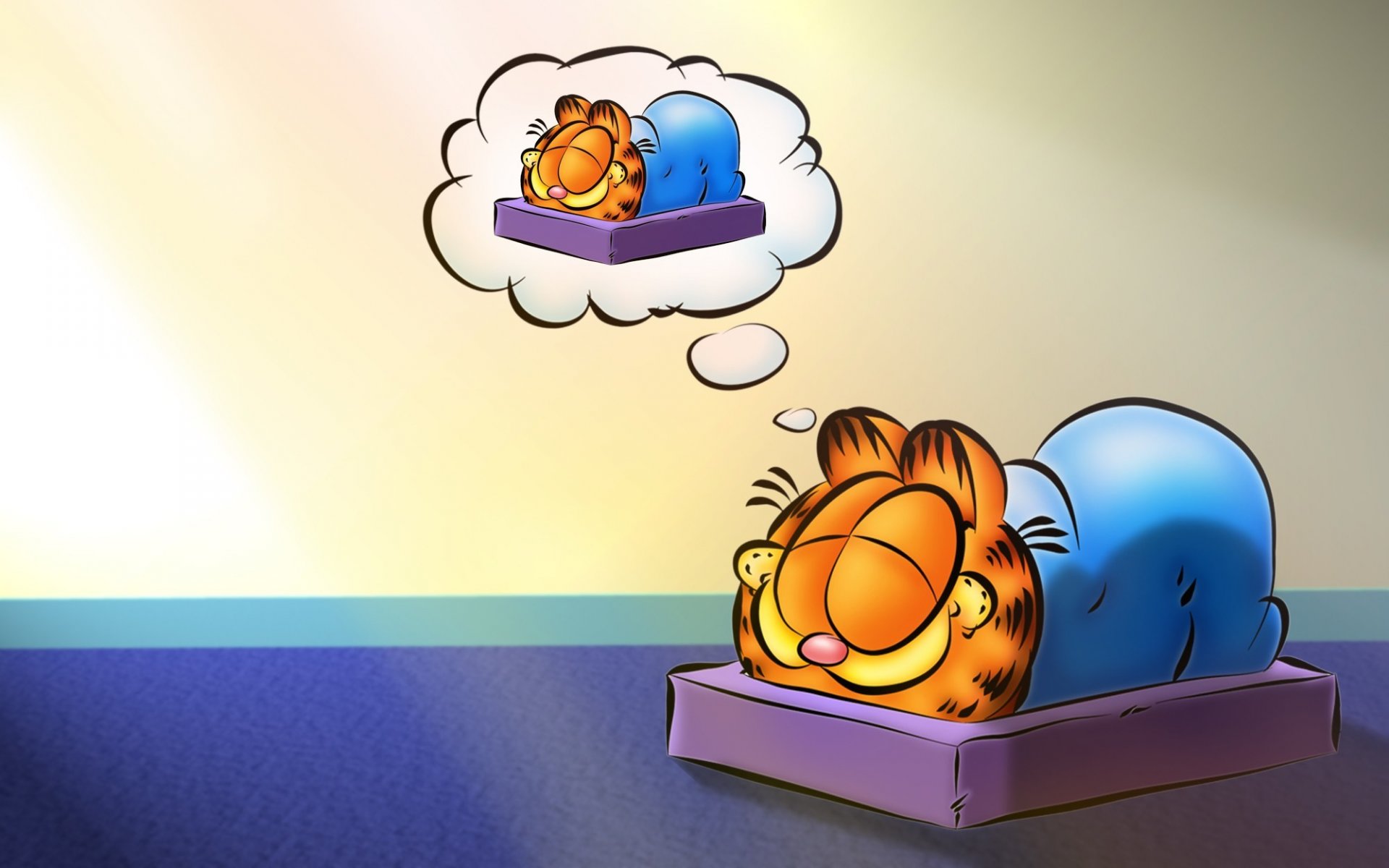 garfield dibujos animados gato durmiendo sueño