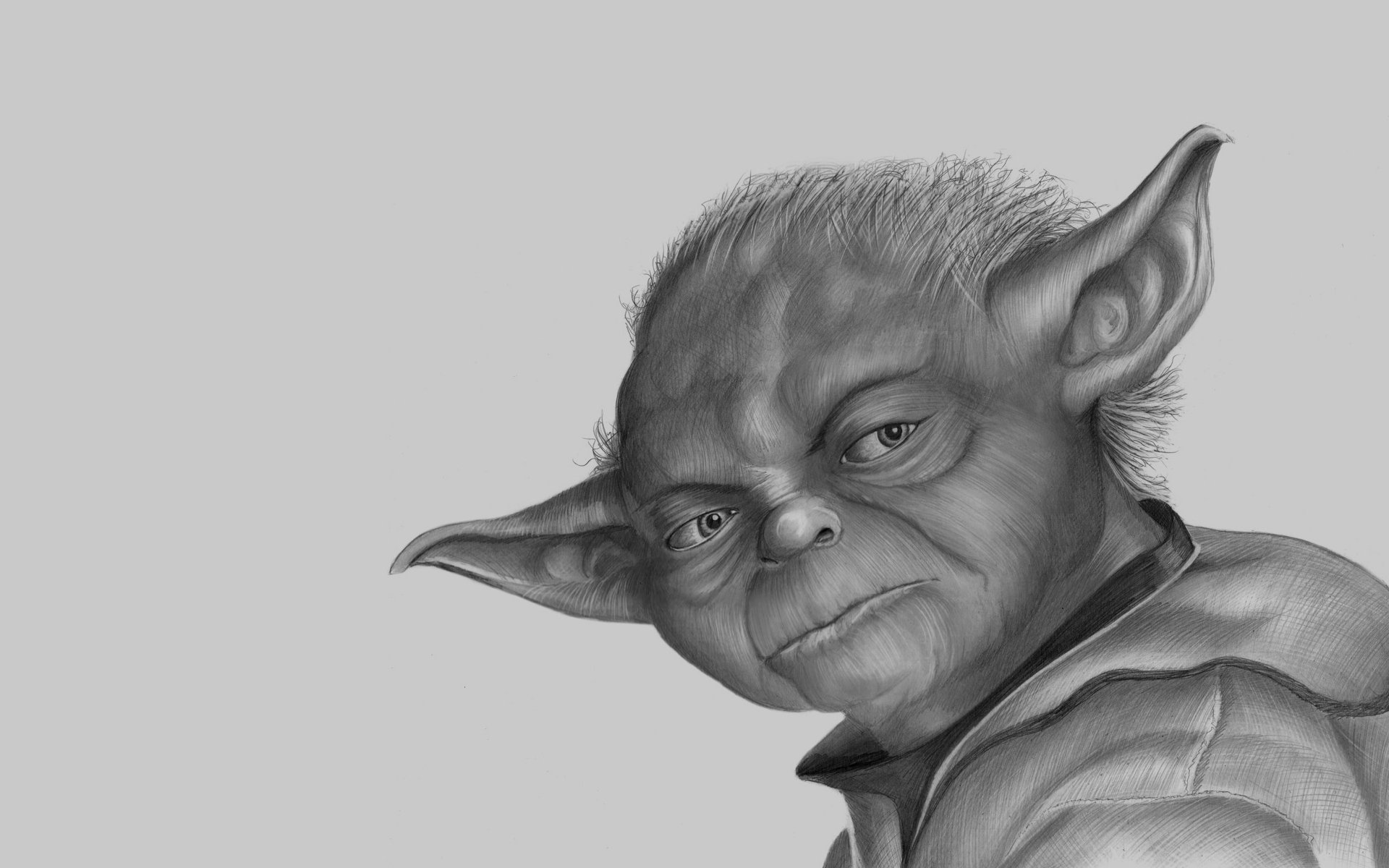 yoda maître jedi star wars visage gentil gris blanc