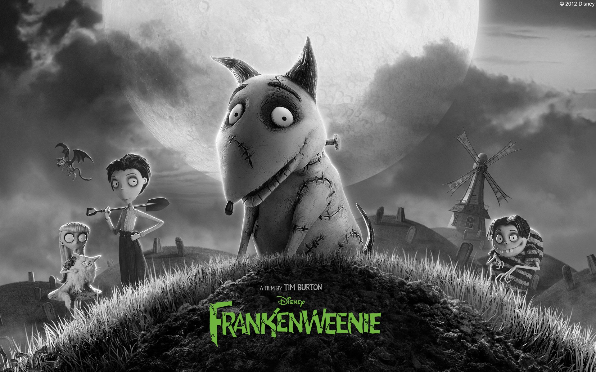 frankenwein hund tim burton cartoon disney 2012