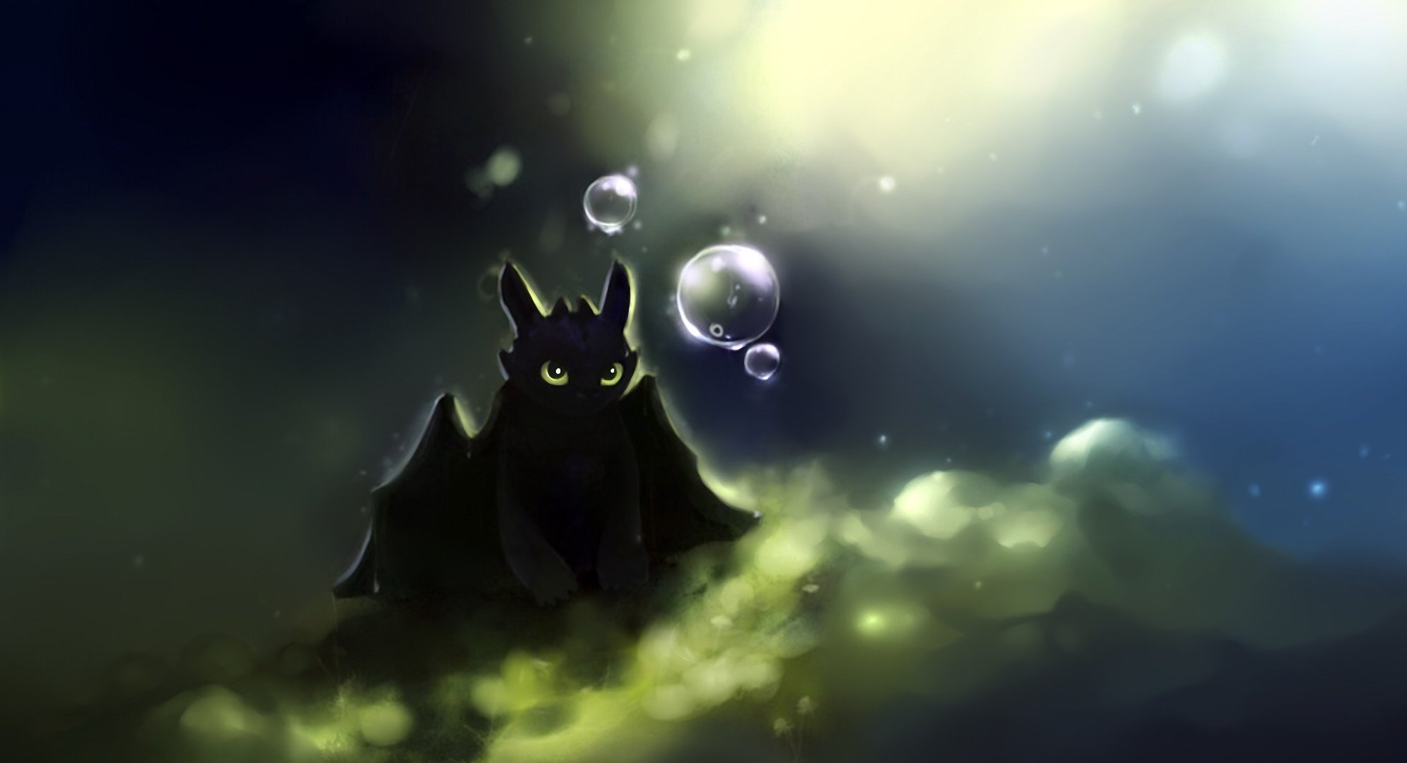 art apofiss how to train your dragon night fury dragon bubble