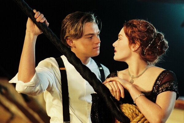 Leo DiCaprio and Kate Winslet in Titanic