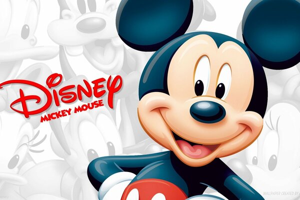 Mickey Mouse mit Disney-Logo