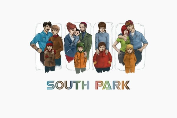 Stan, Kail, Cartman, Kenny from South Park