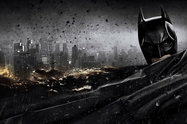 Dark Knight Batman en costume noir