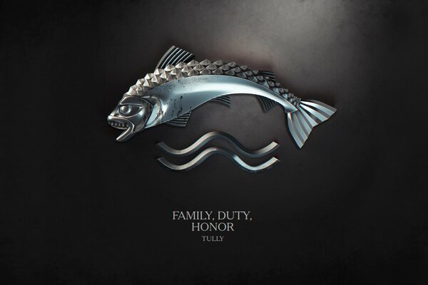 Fisch Wappen aus der Serie Game of Thrones