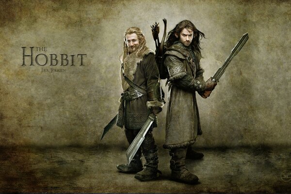 Warriors with swords from the Hobbit