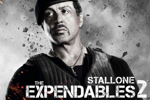 Silverst Stallone en la película the Expendables 2