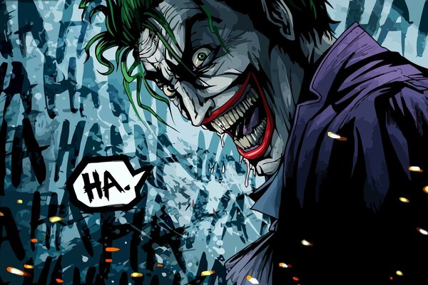 Il sorriso affascinante del Joker in tutti i denti