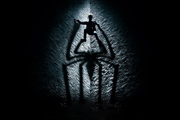 Amazing spider-man on a black background