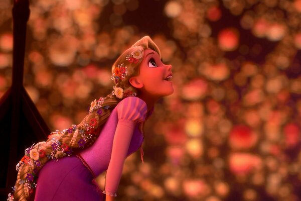 Rapunzel Mira las linternas que van al cielo