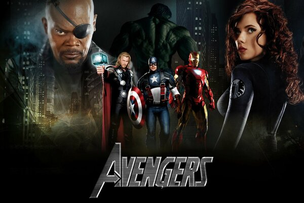 Il poster del film The Avengers con Scarlett Johansson