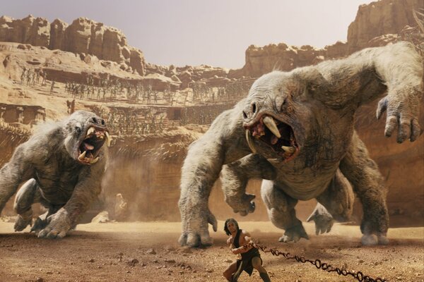 Ein Bildschirmschoner von John Carter in der Wüste