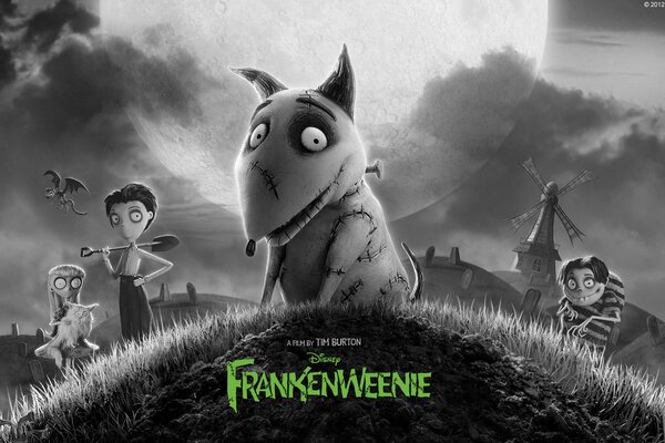 Pies Sparky z kreskówki Frankenweenie