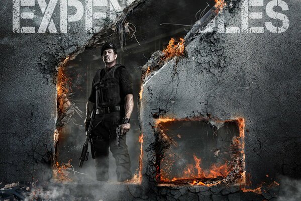 Poster Expendables 2 mit Sylvester Stallone