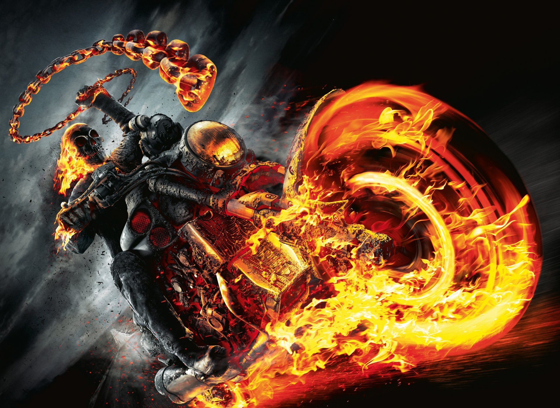 ghost rider ghost rider moto fuego cráneo