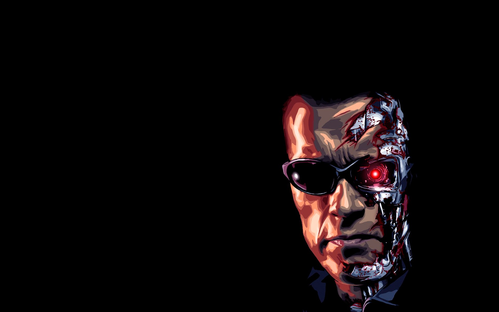 terminator arnold schwarzenegger faccia scuro t-800