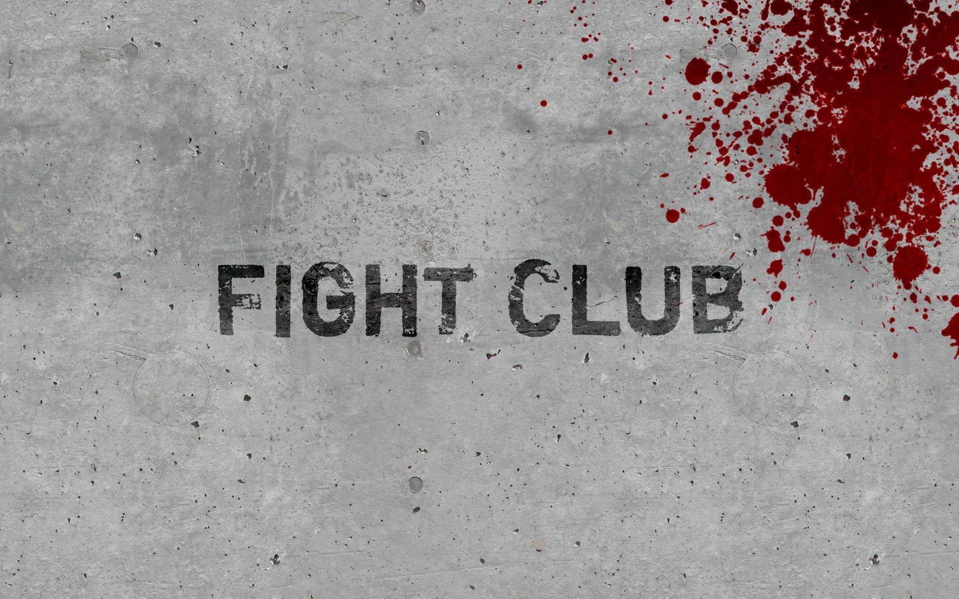 minimalismo club de lucha pared sangre