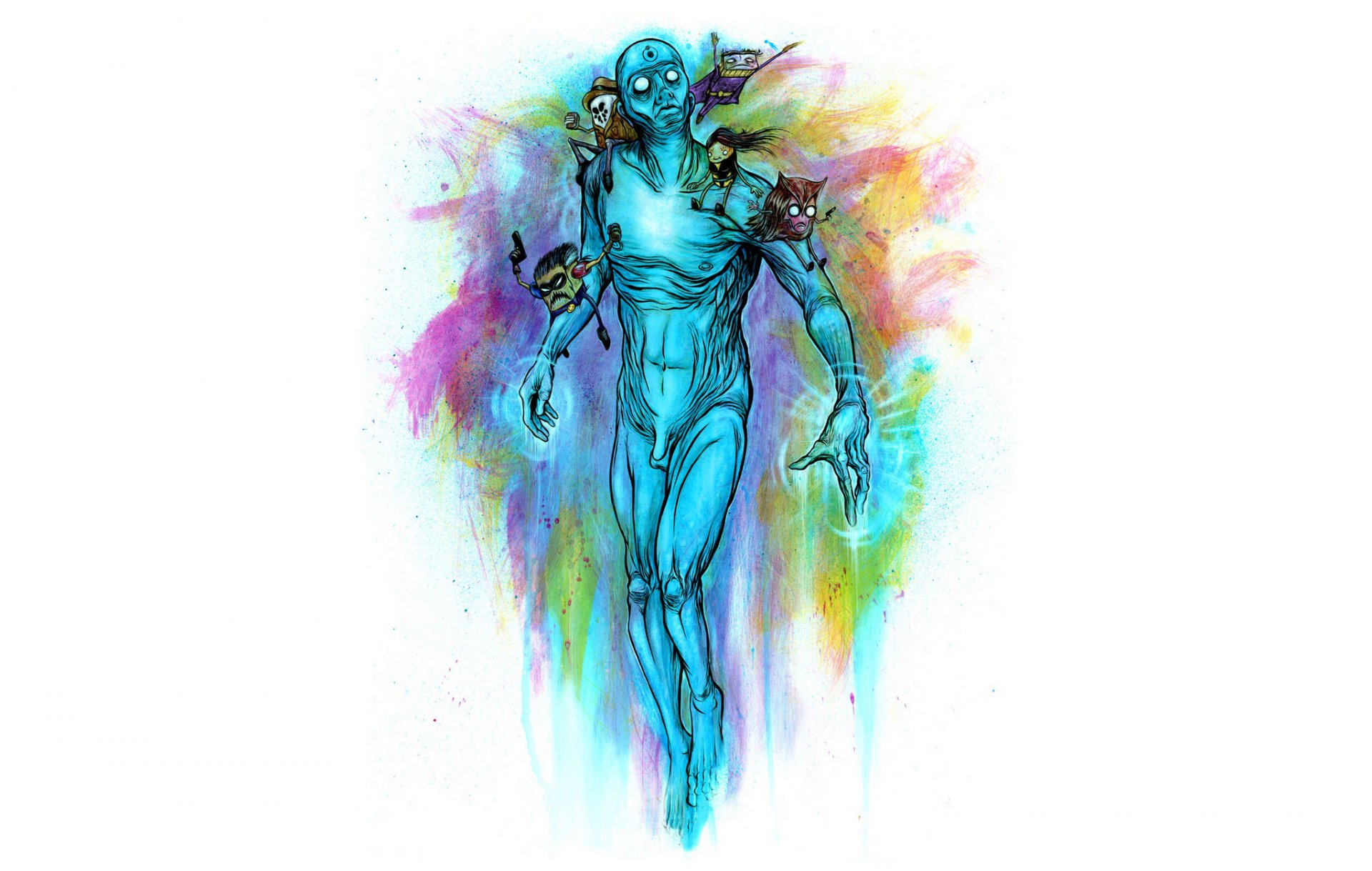 wächter wächter alex pardi komiker komiker dr. manhattan nachteule osimandias oosimandias rorschach seide geist seide geist comic film weiß hintergrund