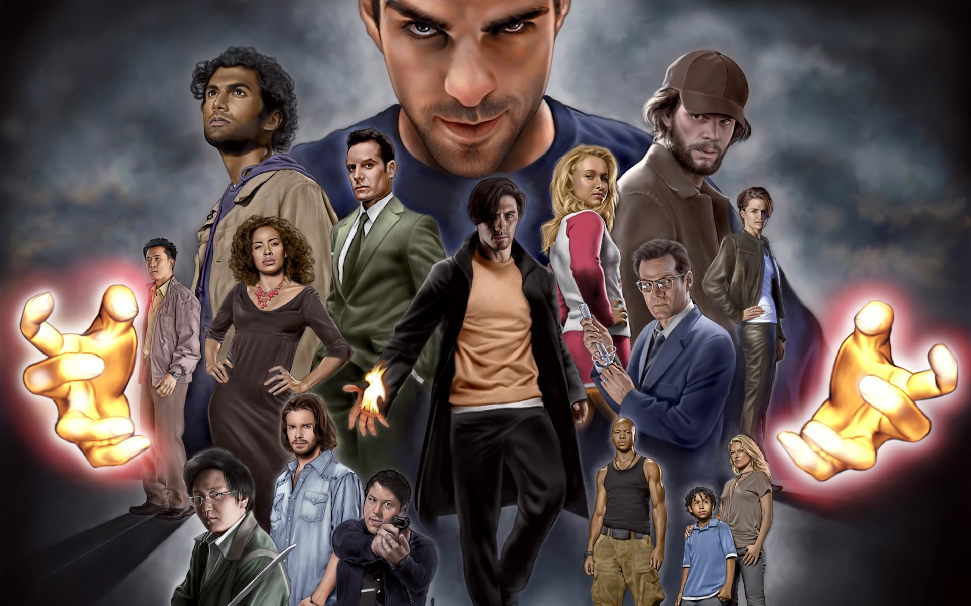 heroes TV series claire bennett milo ventimiglia milo ventimiglia peter petrelli hiro nakamura zachary quinto quinto sylar