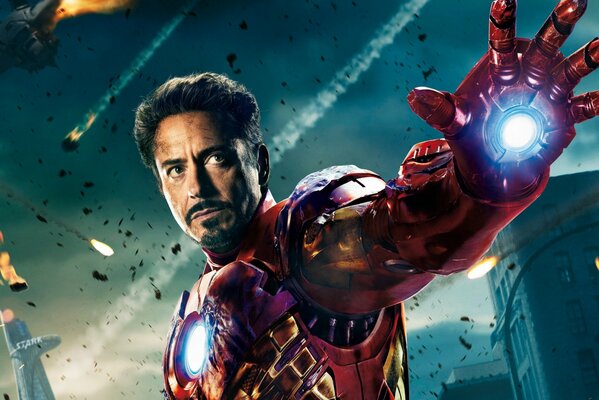 Robert Downey Jr. en la película Iron Man