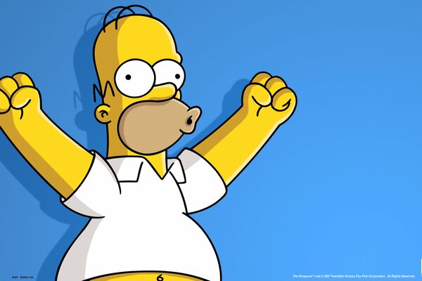 Homer Simpson du dessin animé South Park Wuhu