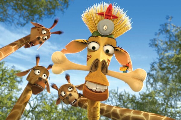 Giraffen aus dem Zeichentrickfilm «Madagaskar 2: Flucht nach Afrika»