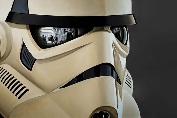 Ein Star-Wars-Soldat hat eine Reflexion