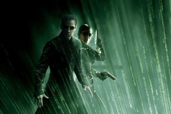 Neo und Trinity aus dem Film Matrix