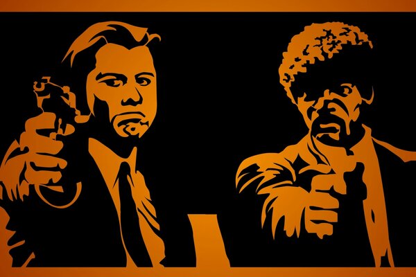 Dessin sur le film Pulp fiction