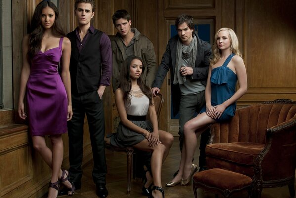 Poster the Vampire Diaries Elena, Stefan, Damon