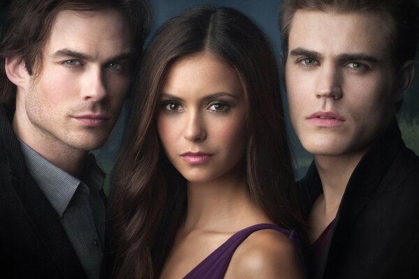 The vampire Diaries. Photos of the main actors and actresses