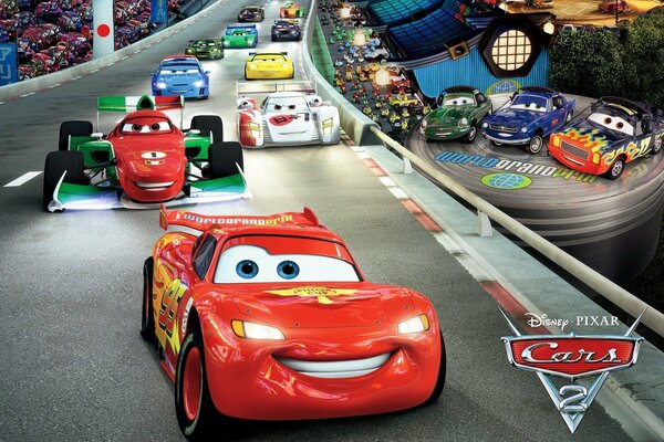 Rennstrecke Schubkarren Lightning McQueen