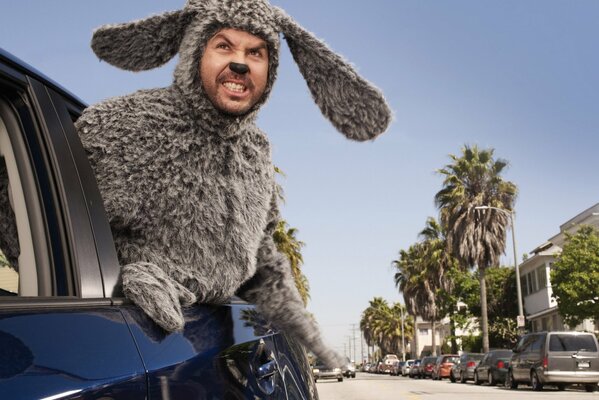 El protagonista de la serie Wilfred disfrazado de perro