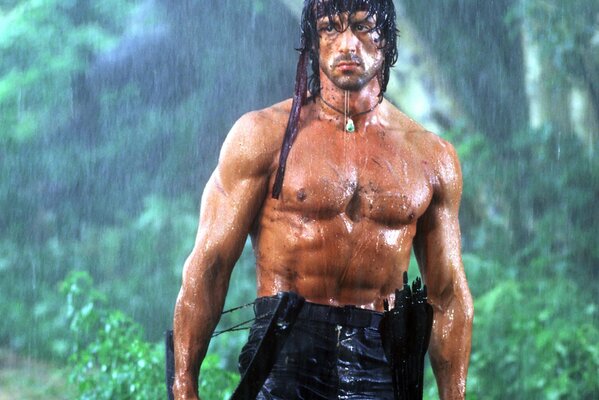 Sylvester Stallone im Actionfilm Rambo 