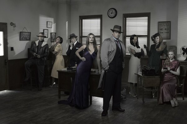 Castle, los personajes de la serie en la oficina del sheriff